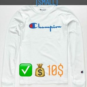 Champions white long sleeve shirt